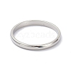 Non-Tarnish 2mm Polished Plain Dome Finger Ring for Girl Women RJEW-C012-05C-P-2