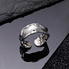 SHEGRACE Rhodium Plated 925 Sterling Silver Cuff Rings JR844A-3