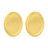 Ion Plating(IP) 304 Stainless Steel Oval Stud Earrings EJEW-D281-19G-1