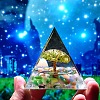 Orgonite Pyramid with Tree Resin Energy Generators PW-WG52F5B-02-1