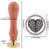 Brass Wax Seal Stamp with Handle AJEW-WH0184-0514-2