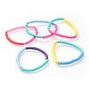 Eco-Friendly Handmade Polymer Clay Heishi Beads Stretch Bracelets BJEW-JB04615-M-1