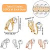 SUPERFINDINGS 30Pcs 3 Colors Brass Clip-on Earring Findings KK-FH0004-55-2