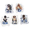 6Pcs 5 Styles DIY Figure Picture Stickers STIC-U004-01D-2