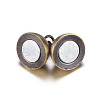 Brass Magnetic Clasps with Loops KK-E268-10mm-AB-NR-3