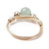 Round Natural & Synthetic Gemstone Finger Rings RJEW-JR00699-5