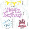 Birthday Stainless Steel Metal Cutting Dies Stencils DIY-WH0289-124-3