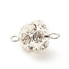 Brass Crystal Rhinestone Connector Charms PALLOY-JF01355-3