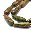 Natural Unakite Beads Strands G-E576-42-3