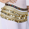 Golden Alloy Three Layers Flat Round Waist Belt AJEW-WH20002-09B-7