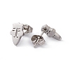 Non-Tarnish 304 Stainless Steel Tiny Hollow Out Clown Face Stud Earrings for Women STAS-A065-03P-2