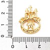 Castle Brass Micro Pave Cubic Zirconia Pendant Peg Bails KK-L217-002G-2