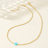 Real 18K Gold Plated 2mm Round Brass Beaded Necklaces HJ8238-6-1