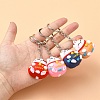 4Pcs PVC Cartoon Lucky Cat Doll Pendant Keychain KEYC-YW0001-10-4