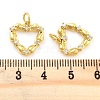Rack Plating Brass & Cubic Zirconia Pendants KK-S371-05G-3