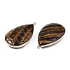 Natural Tiger Eye Pendants G-N326-108A-3