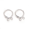 2-hole Rack Plating Brass Leverback Earring Findings KK-D075-05S-RS-1