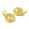 Rack Plating Brass Micro Pave Cubic Zirconia Charms KK-D036-15G-3