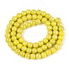 Electroplate Opaque Glass Beads Strands GLAA-T032-P6mm-AB16-2