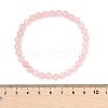 Natural Rose Quartz Beaded Stretch Bracelets BJEW-D446-B-11-8