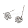 Rack Plating Strawberries Brass Stud Earrings EJEW-N055-31P-RS-2