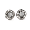 304 Stainless Steel Stud Earrings for Women EJEW-Z068-01P-2