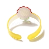 Flower Resin Cuff Bangle for Children BJEW-Q774-01E-3