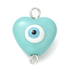 Evil Eye Resin Connector Charms PALLOY-JF02126-02-2