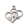Mother's Day Theme 304 Stainless Steel Pendants STAS-E171-03P-06-1