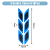 SUPERFINDINGS 3 Sets 3 Colors Leaf Shape Resin Car Door Protector Anti-collision Strip Sticker STIC-FH0001-15B-2