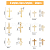 SUPERFINDINGS 36Pcs 6 Style Long-Lasting Plated Brass Charms KK-FH0005-19-2