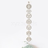 DIY Unfinished Bohemian Meditation Energy Symbol Wood Pendant Decoration Kits DIY-B060-02-1