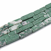 Natural Green Spot Jasper Beads Strands G-S321-003-1