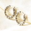 201 Stainless Steel Hoop Earrings EJEW-Q026-14P-B-4