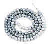Anti-Tarnish Electroplate Rondelle Glass Beads Strands EGLA-T021-4mm-17-10-3