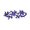 Chinese Style Alloy Enamel Chandelier Components Links X-ENAM-E329-63F-G-4