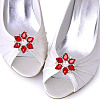 ARRICRAFT 4Pcs 2 Style Flower Glass Rhinestone Shoe Decoration AJEW-AR0001-79A-6