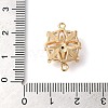 Brass Pave Clear Cubic Zirconia Connector Charms KK-G503-29G-3