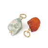 Raw Rough Natural Mixed Gemstone Pendants PALLOY-JF06060-2