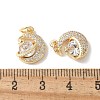 Brass Micro Pave Clear Cubic Zirconia Pendants KK-Q031-16G-3