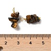 Natural Tiger Eye Pendants KK-P242-31G-05-3