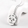 Stainless Steel Mexican Candy Skull Pendant Necklaces CQ9422-4-1