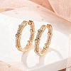 Rack Plating Brass Clear Cubic Zirconia Hoop Earrings EJEW-M090-01G-05-1