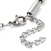 304 Stainless Steel Column Link Chain Bracelets for Women BJEW-G712-04P-3