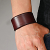 2Pcs 2 Colors Flat Sided Cowhide Leather Cord Bracelets BJEW-CL0001-58-4