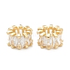 Brass Clear Cubic Zirconia Beads ZIRC-NB010-38G-1