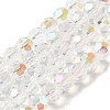Electroplate Transparent Glass Beads Strands LS-EGLA-A035-T6mm-L19-1