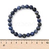 Natural Sodalite Beaded Stretch Bracelets BJEW-F203-05-4