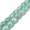 Electroplate Glass Beads Strand GLAA-G088-04-2