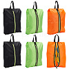 WADORN 6Pcs 3 Colors Rectangle Oxford Fabric & Nylon Waterproof Shoes Storage Zipper Bags ABAG-WR0001-07-1